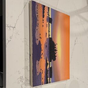 Vibrant Sunset Canvas Art Original Art From Temple in Bali